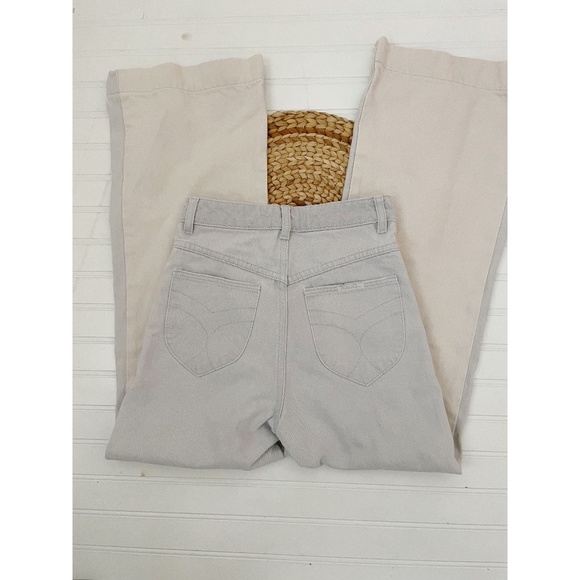 ROLLAS The Sailor Jean High Rise Wide Leg Color-block Shell Spice Gray /Cream 24 - Picture 6 of 11